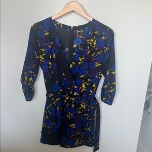 Yumi Kim Midnight Floral Mini romper size small